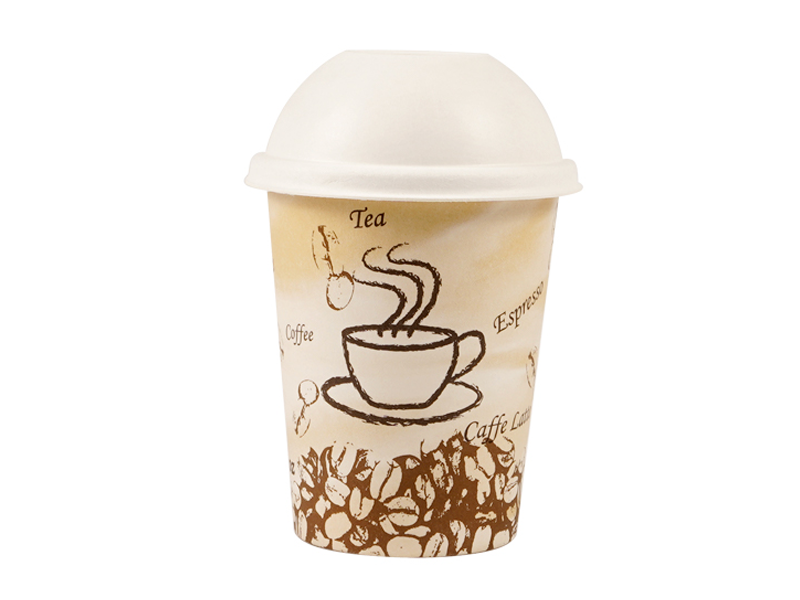 Earth Friendly Eco Personalized Disposable Compostable Biodegradable Paper Pulp Dome Lid