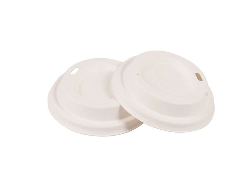 Zero Waste Eco Friendly Disposable Compostable Biodegradable White Paper Pulp Coffee Cup Lid