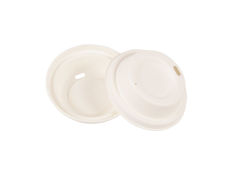 80mm Eco Friendly Disposable Compostable Biodegradable Paper Pulp Coffee Cup Sip Lid