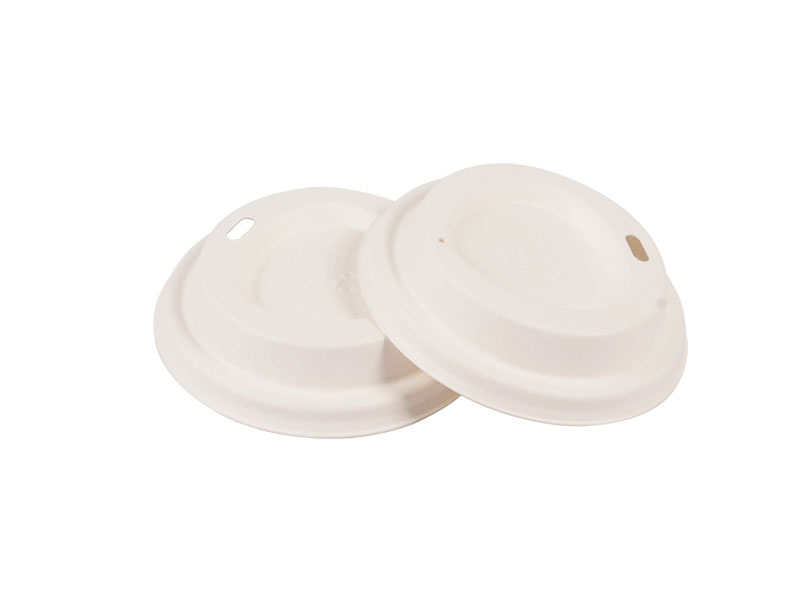 80mm Eco Friendly Disposable Compostable Biodegradable Paper Pulp Coffee Cup Sip Lid