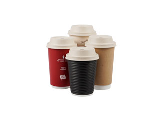 80mm Eco Friendly Disposable Compostable Biodegradable Paper Pulp Take Out Cup Sip Lid