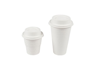 Bagasse Sugarcane Disposable Compostable Biodegradable Nice Paper Pulp Coffee Cup Sip Lid