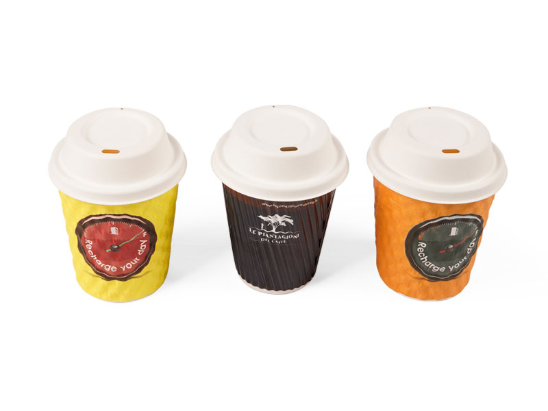 Zero Waste Eco Friendly Disposable Compostable Biodegradable Paper Pulp Hot Drink Cup Sip Lid