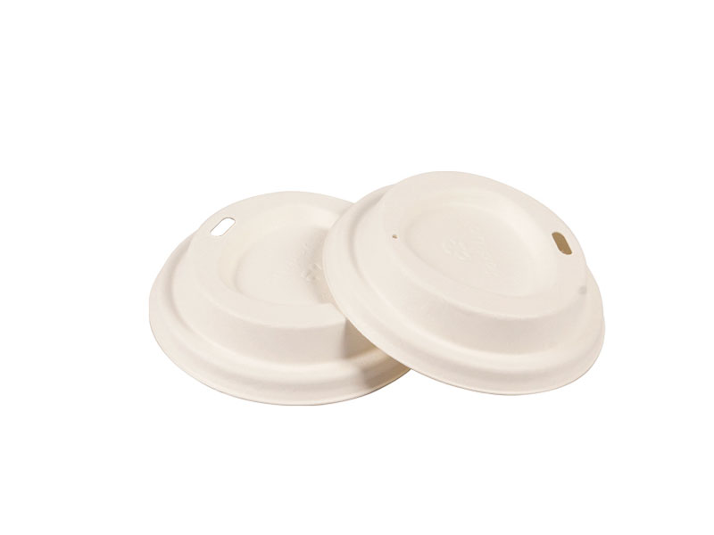 Earth Friendly Eco Disposable Compostable Biodegradable Paper Pulp Coffee Cup Dome Lids