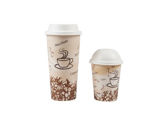 Earth Friendly Eco Personalized Disposable Compostable Biodegradable Paper Pulp Dome Lid For Cold Drinks