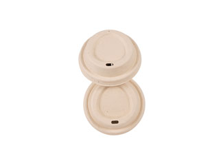 Eco Disposable Compostable Biodegradable White Paper Pulp Hot Lid