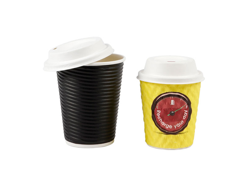Zero Waste Eco Friendly Disposable Compostable Biodegradable Paper Pulp Hot Drink Cup Dome Lid