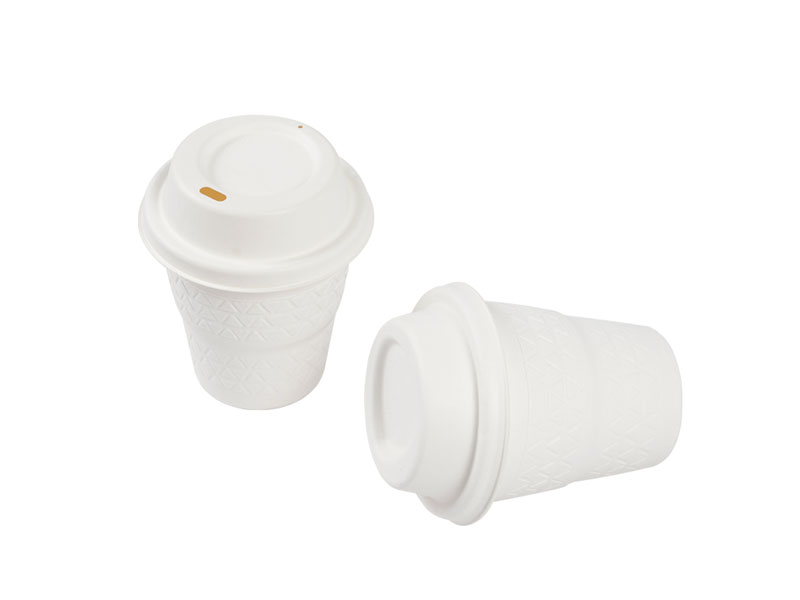 Earth Friendly Eco Disposable Compostable Biodegradable Paper Pulp Coffee Cup Lids