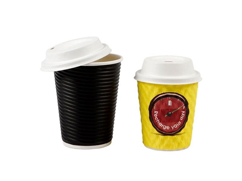 Zero Waste Eco Friendly Disposable Compostable Biodegradable Paper Pulp Coffee Cup Ecolid
