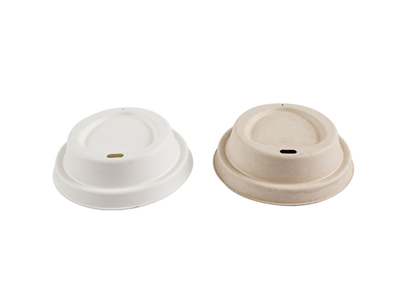 90mm Eco Friendly Disposable Compostable Biodegradable Paper Pulp Coffee Cup Lid