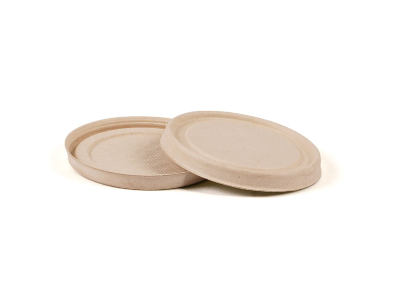 90mm Eco Friendly Disposable Compostable Biodegradable Paper Pulp Soup Cup Lids