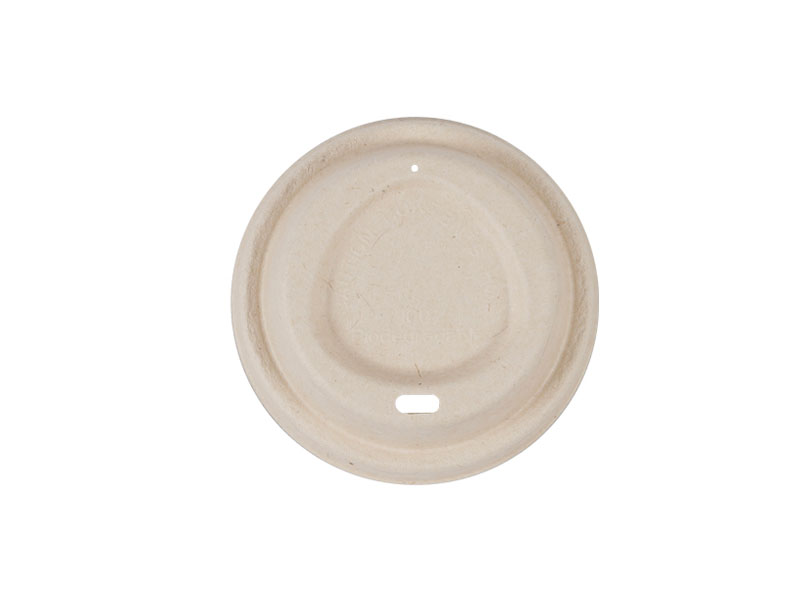 Bagasse Sugarcane Disposable Compostable Biodegradable Brown Paper Pulp Coffee Cup Lid