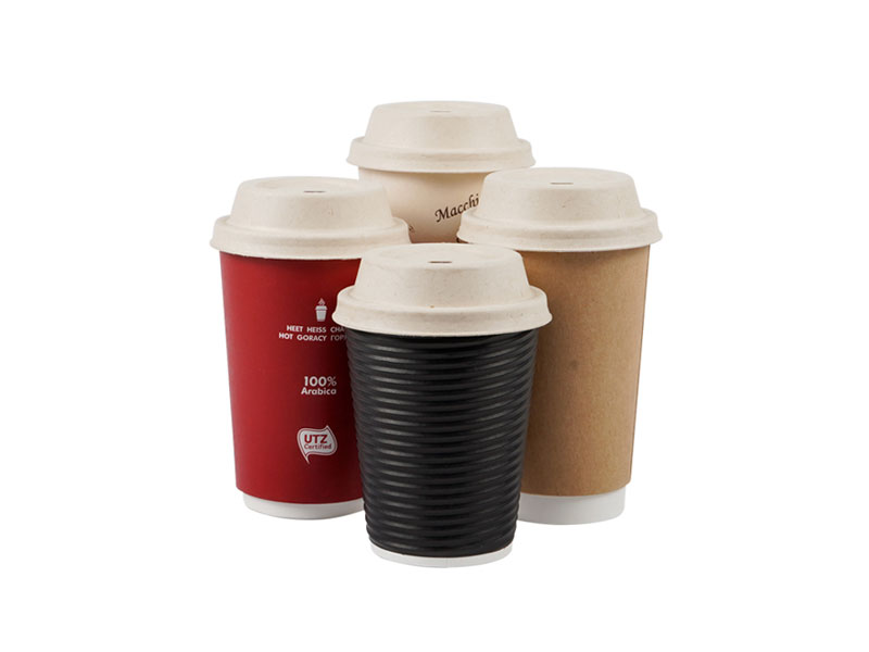 Bagasse Sugarcane Disposable Compostable Biodegradable Nice Paper Pulp Coffee Cup Lid