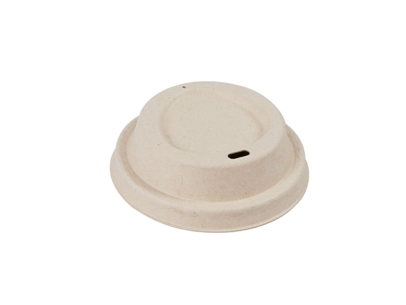 Eco Friendly Disposable Compostable Biodegradable Sustainable Paper Pulp Coffee Cup Lid Cover