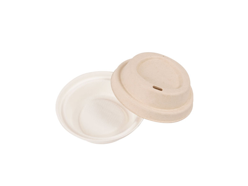 Zero Waste Eco Friendly Disposable Compostable Biodegradable Paper Pulp Hot Coffee Cup Lid Cover