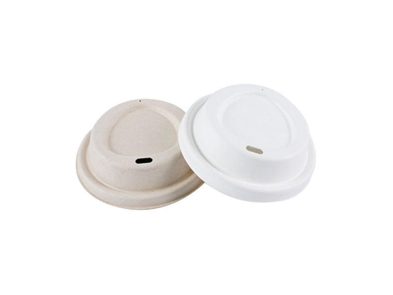 80mm Zero Waste Eco Friendly Disposable Compostable Biodegradable Paper Pulp Button Cup Lid