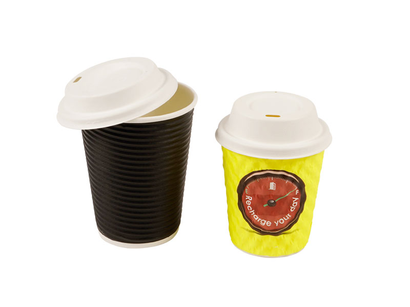 80mm Zero Waste Eco Friendly Disposable Compostable Biodegradable Paper Pulp Button Cup Lid