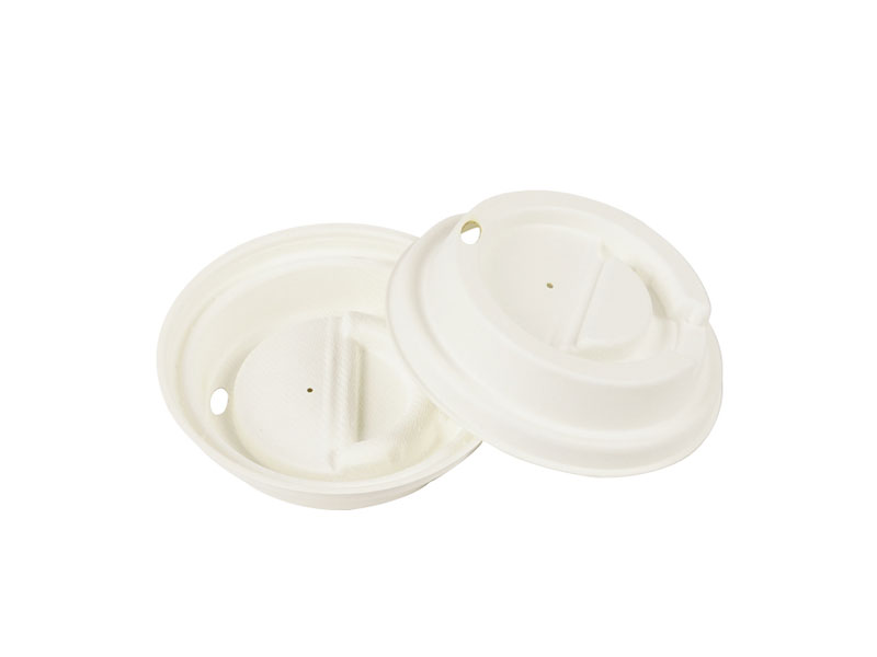 90mm Eco Friendly Disposable Compostable Biodegradable Paper Pulp Take Out Cup Lid