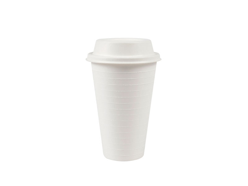 Eco Friendly White Disposable Smoothie Paper Pulp Coffee Cups Bulk