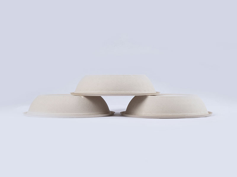 zero waste eco friendly disposable compostable biodegradable paper pulp round container