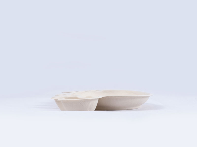 Eco Biodegradable Compostable Disposable Recyclable Restaurant Paper Pulp Serving Plate Tray