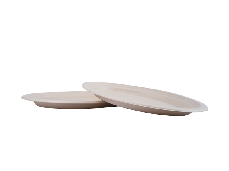 Eco Friendly Disposable Biodegradable Compostable Oval Thanksgiving Paper Pulp Dinner Plates