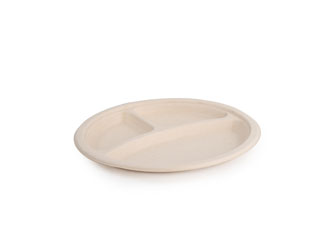 Zero Waste Bagasse Sugarcane Disposable Biodegradable Compostable Round Paper Pulp Party Plates