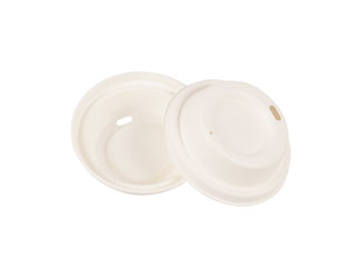 Bagasse Sugarcane Disposable Compostable Biodegradable Brown Paper Pulp Coffee Cup Sip Lid