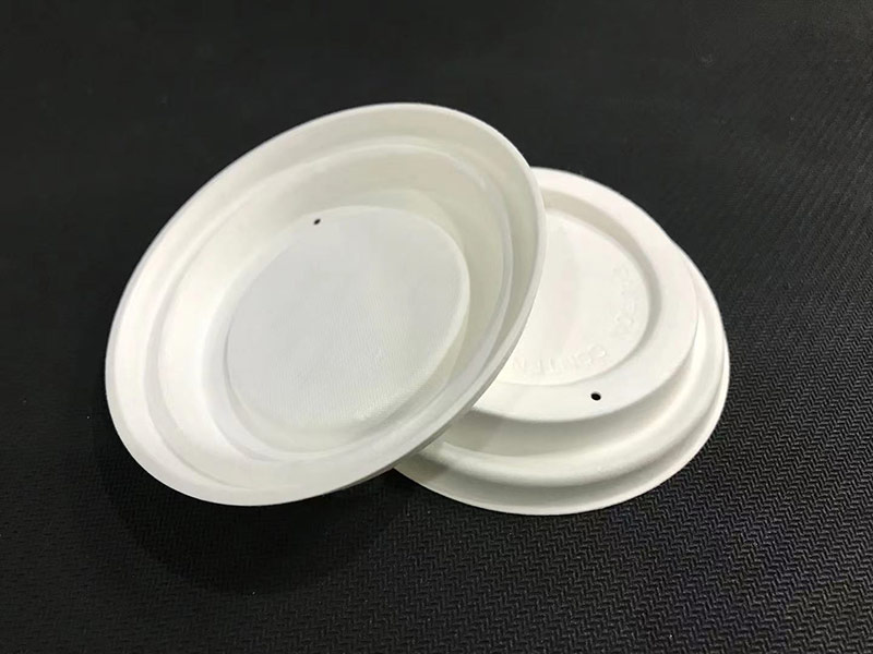 Eco Personalized Disposable Compostable Biodegradable Paper Pulp Sip Lid 84 MM
